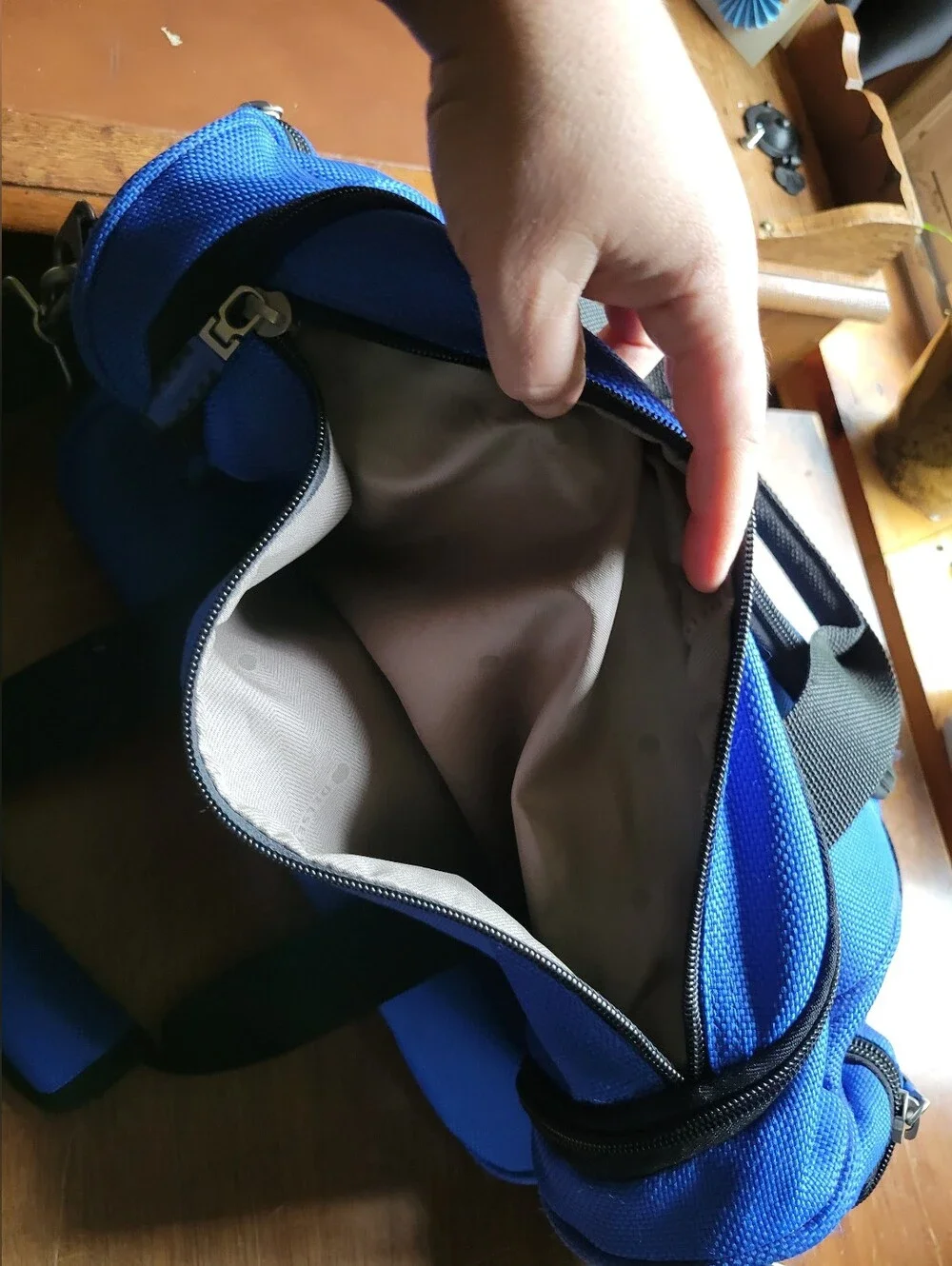 Delsey Carry-On Blue Weekender Travel Overnight Bag Shoulder Strap